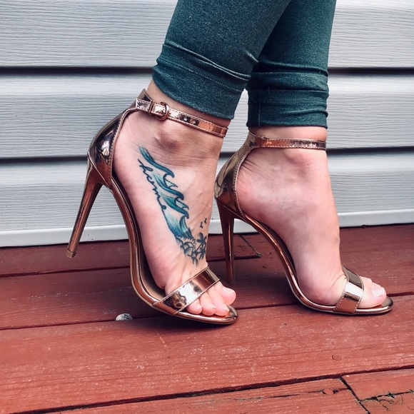 Charlotte Russe Shoes - Rose Gold High Heels